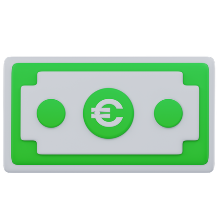 Euro argent espèces  3D Icon