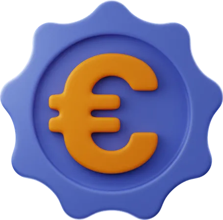 Euro Badge  3D Illustration