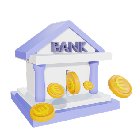Euro bank  3D Illustration