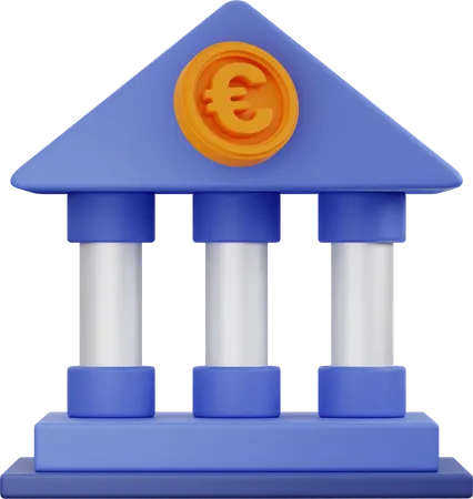 Banque d'euros  3D Illustration