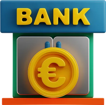 Banque d'euros  3D Icon