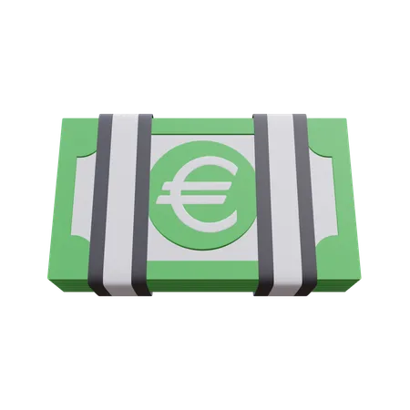 Euro Pack Currency 3 D Icon Illustration With Transparent Background 3D Icon