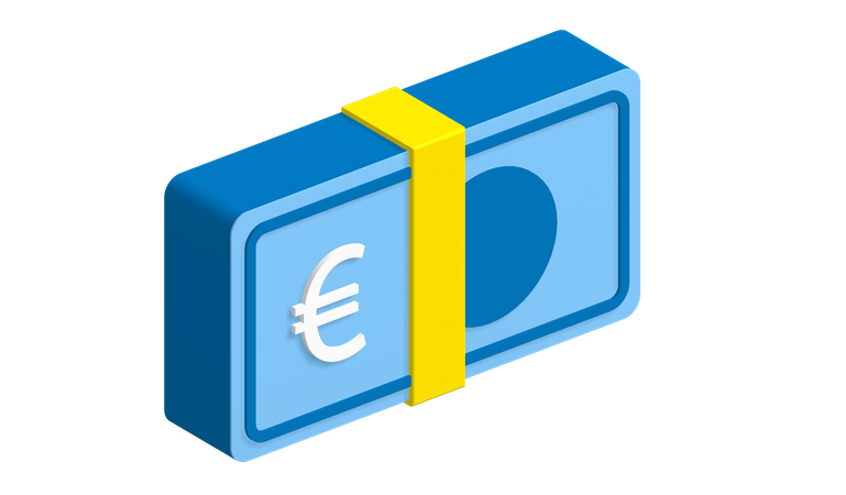 Euro Bundle  3D Icon