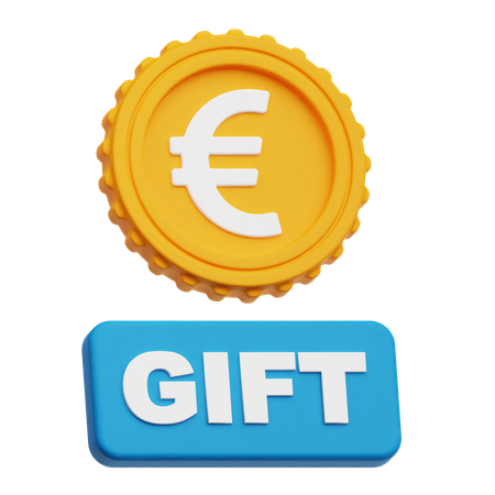 Cadeau en euros  3D Icon