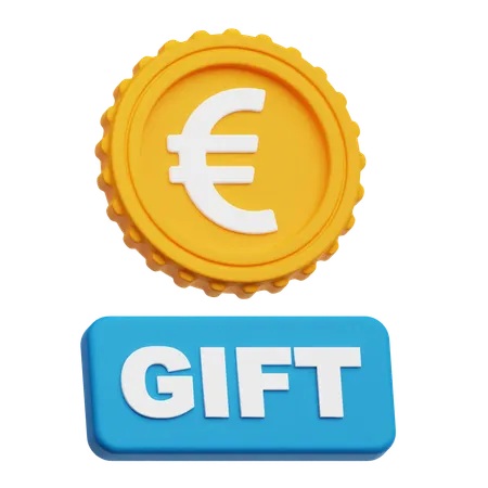 Cadeau en euros  3D Icon