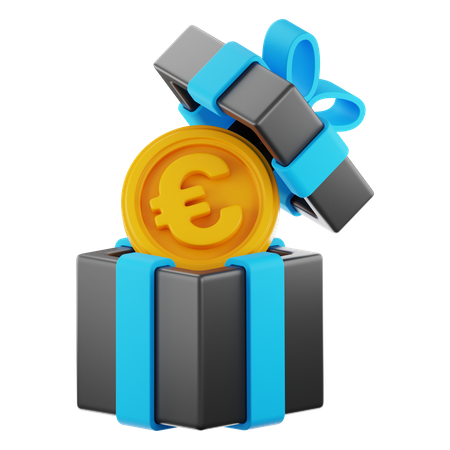 Cadeau en euros  3D Icon