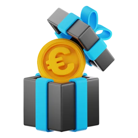 Cadeau en euros  3D Icon