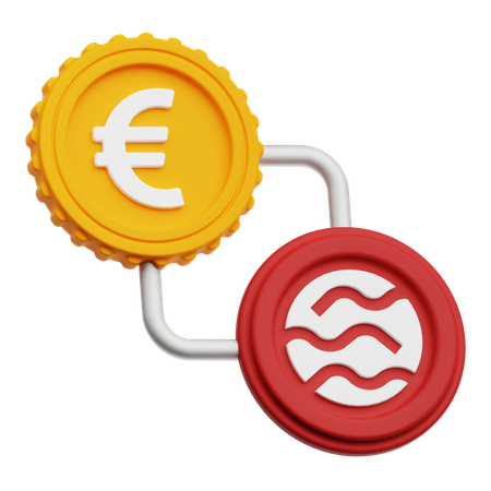Troca de euros  3D Icon