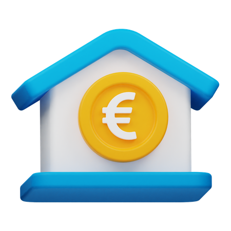 Casa do euro  3D Icon