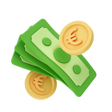 Euro Cash  3D Illustration