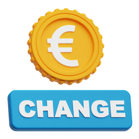 Changement d'euro  3D Icon