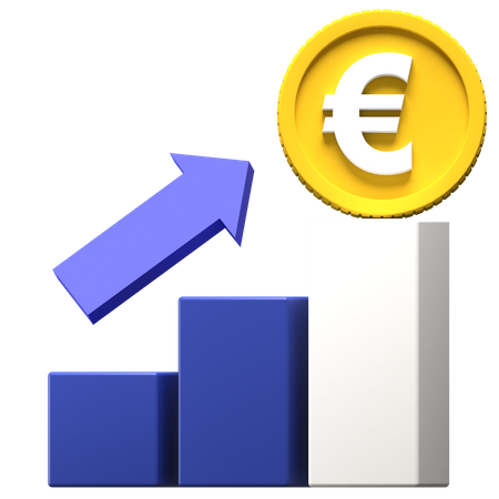 Euro Chart  3D Illustration