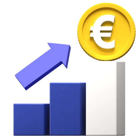 Euro Chart  3D Illustration