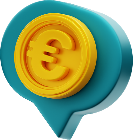 Euro Chat  3D Icon