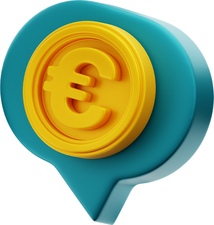 Bate-papo em euros  3D Icon