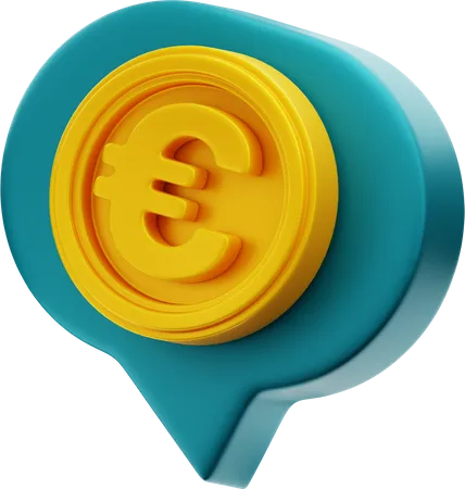 Euro Chat  3D Icon