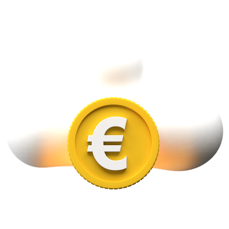 Euro Cloud  3D Illustration