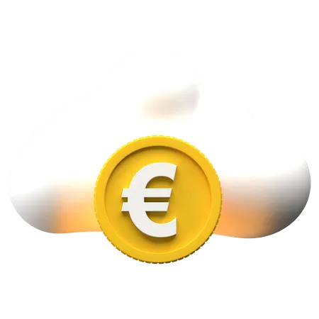 Euro Cloud  3D Illustration