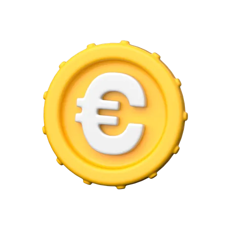 Euro Coin 3 D Icon Symbolizing Physical Currency Financial Transactions And Economic Stability Embodying Monetary Value And Trade In Europe 3D Icon