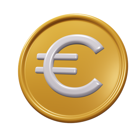 Euro Coin  3D Icon