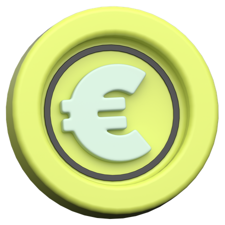 Euro Coin  3D Icon