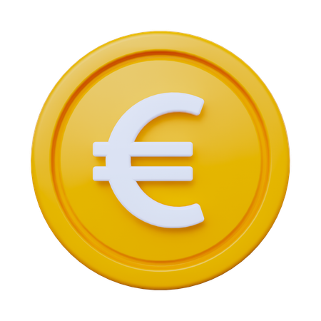 Euro Coin  3D Icon