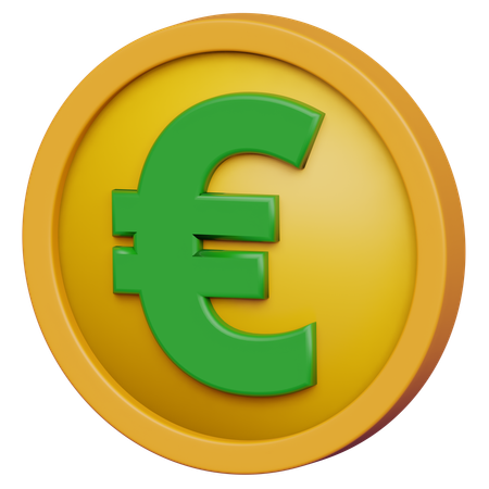 Euro Coin  3D Icon