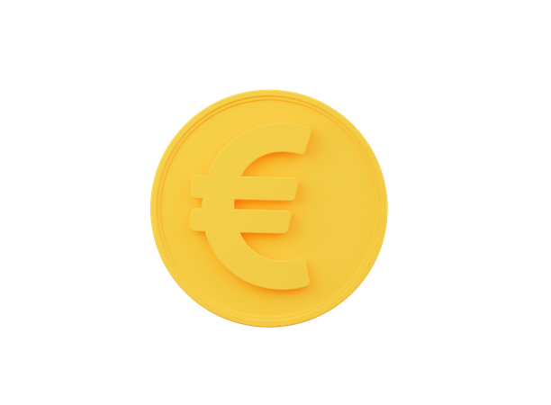 Euro Coin  3D Icon