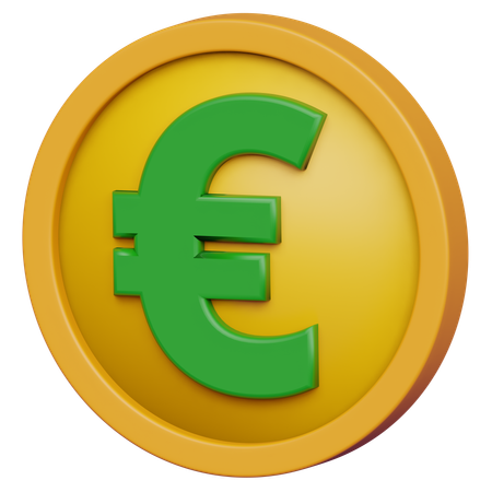 Euro Coin  3D Icon