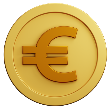 Euro Coin  3D Illustration