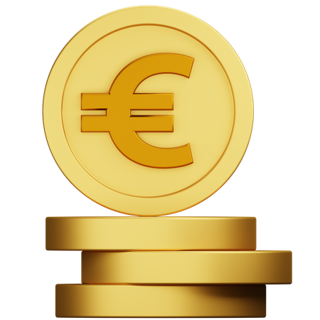 Euro Coin 3D Icon