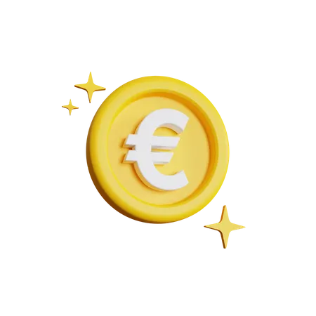 Euro Money Sparkle 3D Icon
