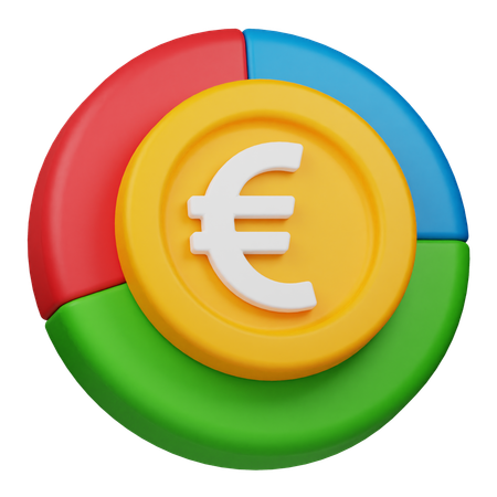 Euro Coin Chart  3D Icon