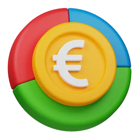 Euro Coin Chart  3D Icon