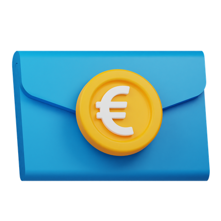 Euro Coin Mail  3D Icon