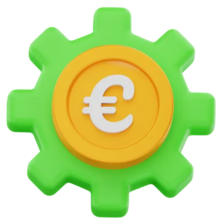 Euro Coin Management  3D Icon