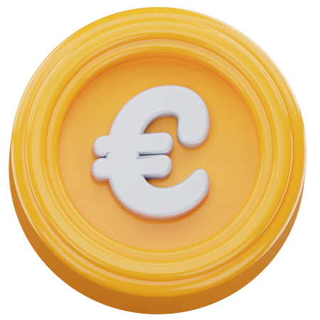 Euro Coin Money  3D Icon