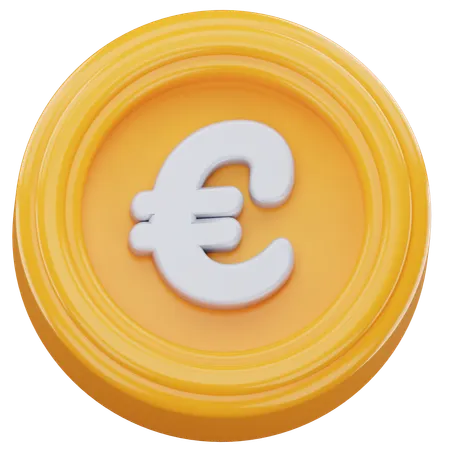 Euro Coin Money  3D Icon
