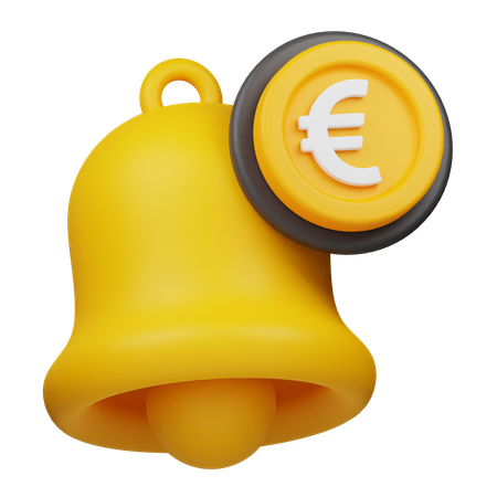 Notificação de moeda de euro  3D Icon