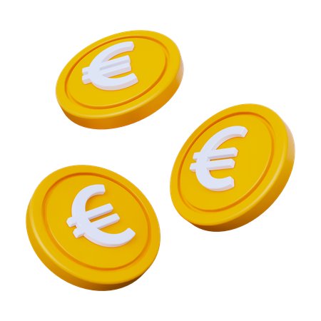 Euro Coins  3D Icon