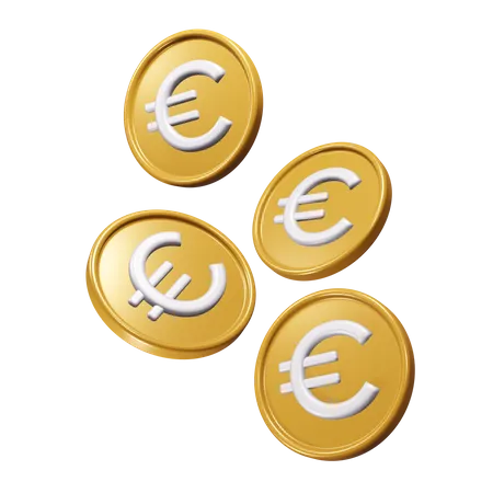 Euro Coins  3D Icon