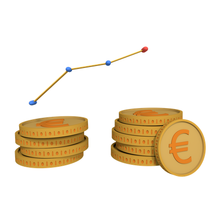 Euro Coins  3D Icon