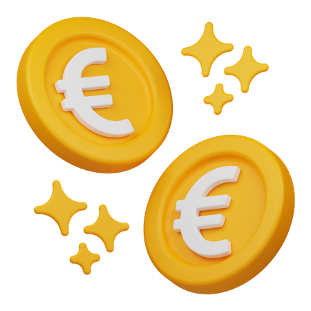 Euro Coins  3D Icon