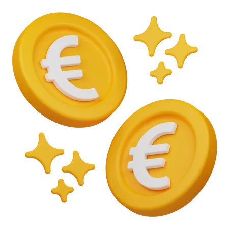 Euro Coins  3D Icon