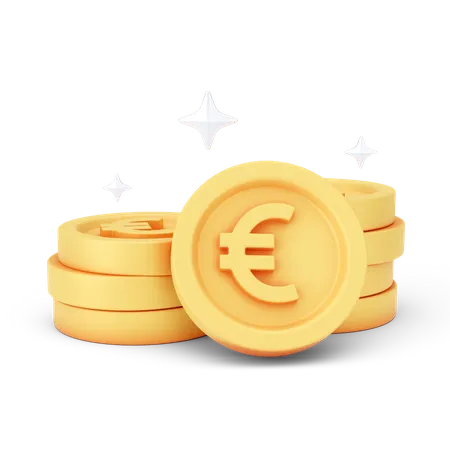 Euro Coins  3D Icon