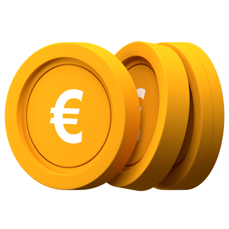 Euro Coins  3D Illustration