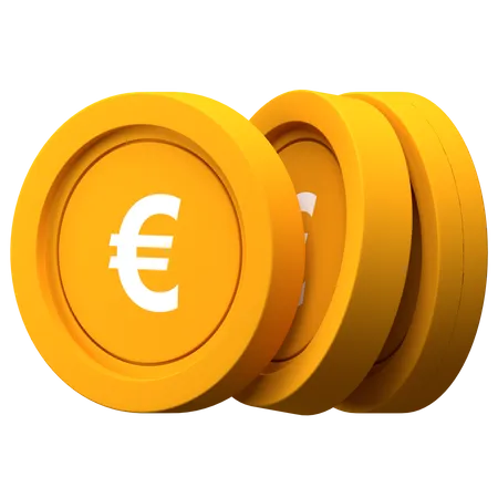 Euro Coins  3D Illustration