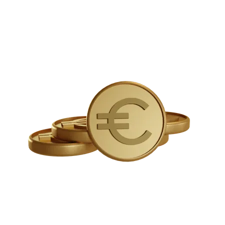 Euro Coins  3D Illustration