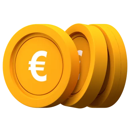 Euro Coins 3D Illustration