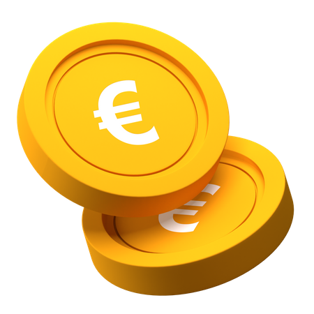 Euro Coins 3D Illustration